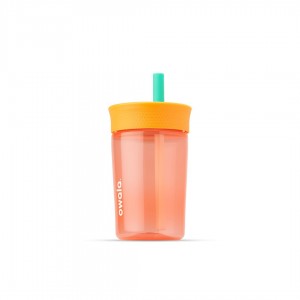 Owala® 15oz Kids' Tumbler Plastic Water Bottle Just Peachy | 094783-UEB