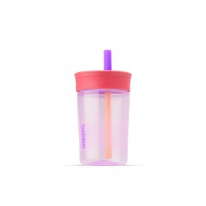 Owala® 15oz Kids' Tumbler Plastic Water Bottle Lilac Rocket | 948712-OUB