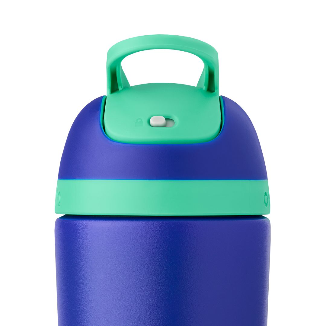 Owala® 14oz Kids' Stainless Steel Flip™ Stainless Steel Water Bottle Blue Teal | 150728-VJM