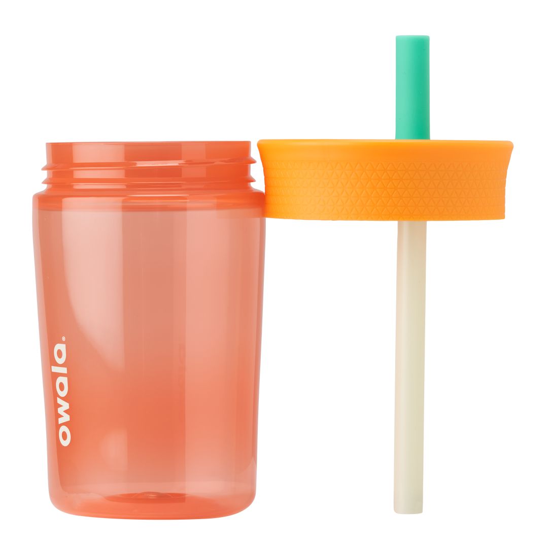 Owala® 15oz Kids' Tumbler Plastic Water Bottle Just Peachy | 094783-UEB