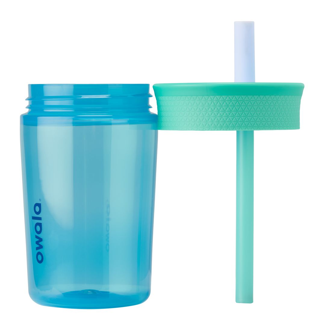 Owala® 15oz Kids' Tumbler Plastic Water Bottle Blue Lagoon | 807193-YIB